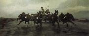 Joseph Chelmonski The four team oil painting